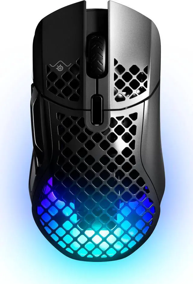 Alt view image 9 of 20 - SteelSeries Aerox 5 Wireless - Lightweight Wireless Gaming Mouse - 18000 CPI -- TrueMove Air Optical Sensor - Ultra-lightweight Water Resistant Design – 180+ Hour Battery Life