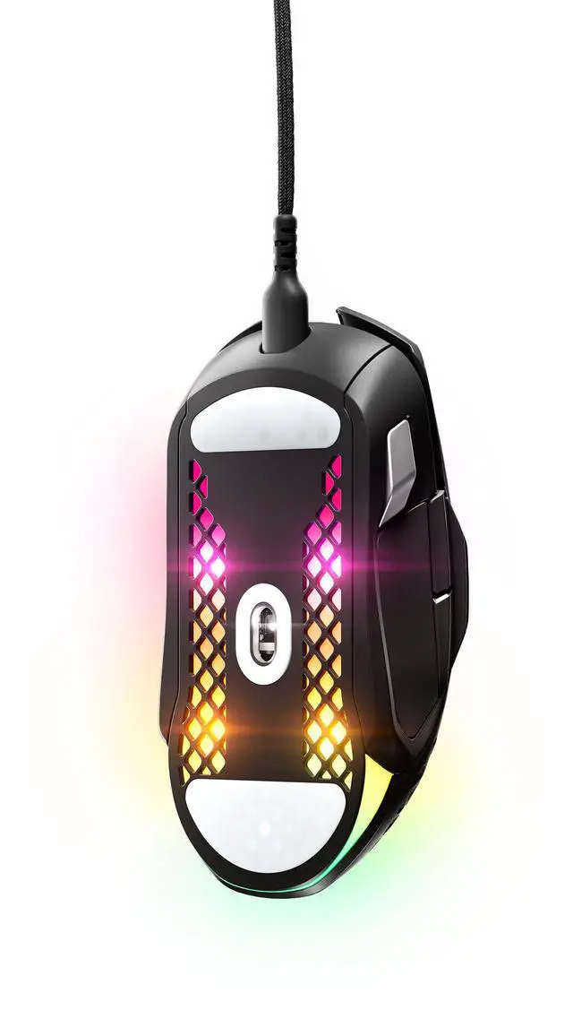 Alt view image 6 of 13 - SteelSeries Aerox 5 Lightweight 1800CPI Wired RGB Gaming Mouse