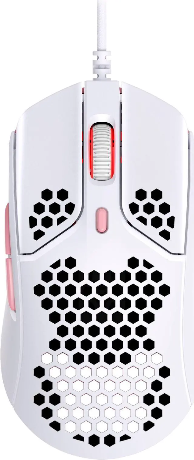 Main image of HyperX - Pulsefire Haste Wired Optical Gaming Mouse with RGB Lighting - White and pink