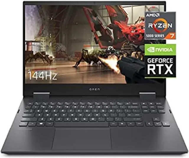Main image of HP Omen 15.6" Laptop Computer - AMD Ryzen 7 5800H Processor, NVIDIA GeForce RTX 3070 Graphics, 15.6" FHD IPS 144Hz Display, 16GB DDR4-3200 RAM, 1TB PCIe NVMe M.2 SSD, Windows 11 Home OS (15-en1570wm)