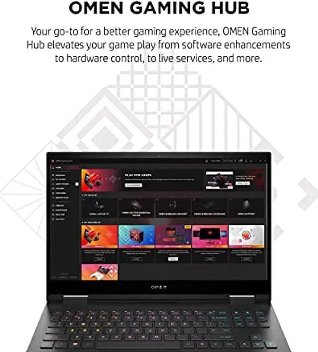 Alt view image 3 of 7 - HP Omen 15.6" Laptop Computer - AMD Ryzen 7 5800H Processor, NVIDIA GeForce RTX 3070 Graphics, 15.6" FHD IPS 144Hz Display, 16GB DDR4-3200 RAM, 1TB PCIe NVMe M.2 SSD, Windows 11 Home OS (15-en1570wm)