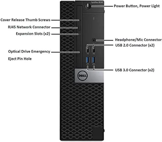 Alt view image 3 of 5 - DELL OptiPlex 3040 SFF Desktop Computer Intel Quad Core i5-6500 3.2GHz up to 3.6GHz 16GB New 1TB SSD Built-in WiFi  and  Bluetooth HDMI Dual Monitor Support Wireless Keyboard  and  Mouse Win10 Pro (Re