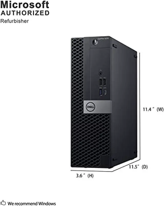 Alt view image 4 of 5 - Dell OptiPlex 5070 SFF High Performance Desktop Computer, Intel Six Core i5-9500 up to 4.4GHz, 16G DDR4, 256G SSD, WiFi, BT, 4K Support, DP, HDMI, Win 10 Pro 64 English/Spanish/Frenc (OPTIPLEX5070SFF)
