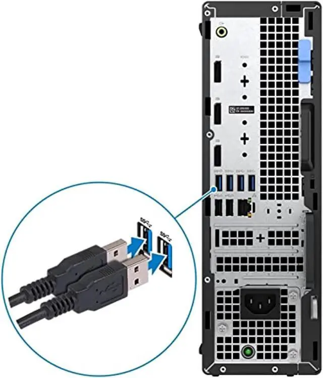 Alt view image 5 of 5 - Dell OptiPlex 7000 Desktop Computer - Intel Core i5 12th Gen i5-12500 Hexa-core (6 Core) 3 GHz - 8 GB RAM DDR4 SDRAM - 256 GB M.2 PCI Express NVMe 3.0 x4 SSD - Small Form Factor - Black (NM3JH)