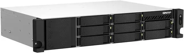 Main image of QNAP TS-873AeU-4G-US 8 Bay High-Speed Short Depth Rackmount Rackmount Dual-2.5GbE NAS AMD Ryzen CPU, 4GB DDR4 Memory and 2.5GbE (2.5G/1G/100M) Network Connectivity (Diskless)