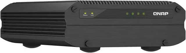 Alt view image 4 of 11 - QNAP TS-i410X-8G-US 4 Bay High-Speed fanless Industrial NAS with dual-10GBe, Intel Atom CPU, 8GB DDR4 Memory and 2.5GbE (2.5G/1G/100M) Network Connectivity (Diskless)