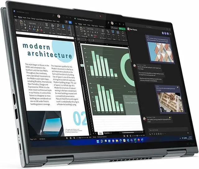 Alt view image 3 of 7 - Lenovo ThinkPad X1 Yoga Gen 7 Intel Core i7-1260P, 14" WUXGA (1920x1200) IPS, Touchscreen, 400 nits, 16 GB RAM, 2TB SSD, Backlit KYB Fingerprint Reader, Windows Pro (21CD0047US)