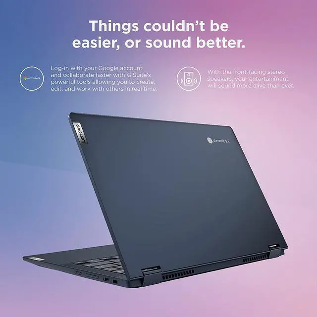 Alt view image 4 of 5 - Lenovo - 2022 - IdeaPad Flex 5i - 2-in-1 Chromebook Laptop Computer - Intel Core i3-1115G4 - 13.3" FHD Touch Display - 8GB Memory - 128GB Storage - Chrome OS (82M7004CUX)