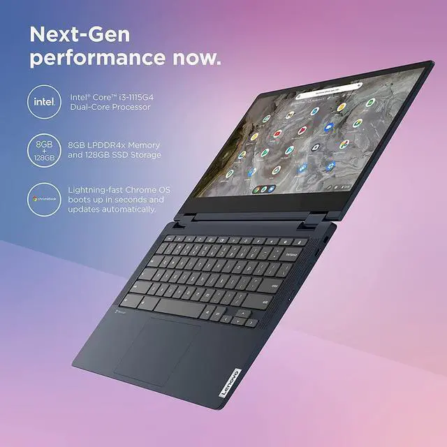 Alt view image 5 of 5 - Lenovo - 2022 - IdeaPad Flex 5i - 2-in-1 Chromebook Laptop Computer - Intel Core i3-1115G4 - 13.3" FHD Touch Display - 8GB Memory - 128GB Storage - Chrome OS (82M7004CUX)