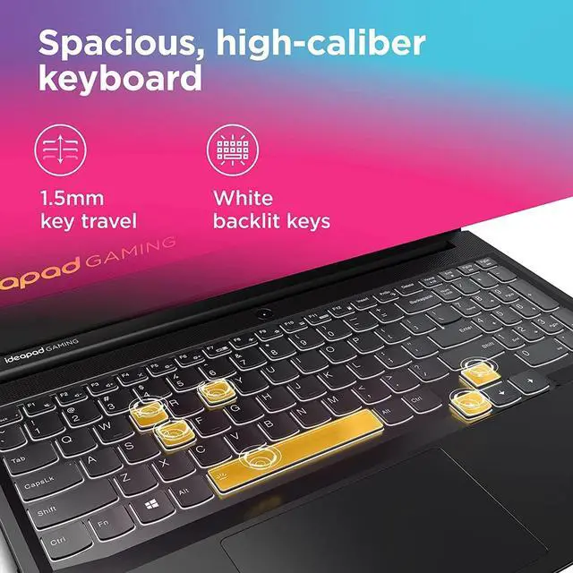 Alt view image 3 of 5 - Lenovo IdeaPad Gaming 3 15.6" 120Hz Gaming Laptop Intel Core i5-11300H 8GB RAM 256GB SSD GTX 1650 4GB GDDR6 (82K100LNUS)