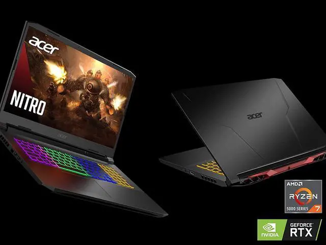 Alt view image 2 of 5 - Acer Nitro 5 AN517-41-R0RZ Gaming Laptop, AMD Ryzen 7 5800H (8-Core) | NVIDIA GeForce RTX 3060 Laptop GPU | 17.3" FHD 144Hz IPS Display | 16GB DDR4 | 1TB NVMe SSD | WiFi 6 | RGB Backli (AN517-54-79L1)