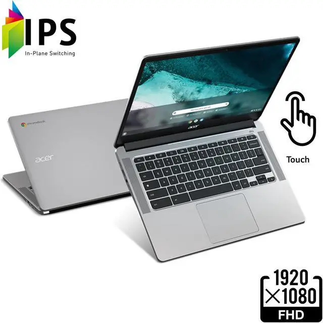 Alt view image 3 of 5 - Acer Chromebook 314 Laptop | Intel Pentium Silver N6000 | 14" Full HD IPS Touch | Intel UHD Graphics | 8GB LPDDR4X | 64GB eMMC | Wi-Fi 6 | DTS Audio | Chrome OS | CB314-3HT-P6QW (NX.K05AA.001)