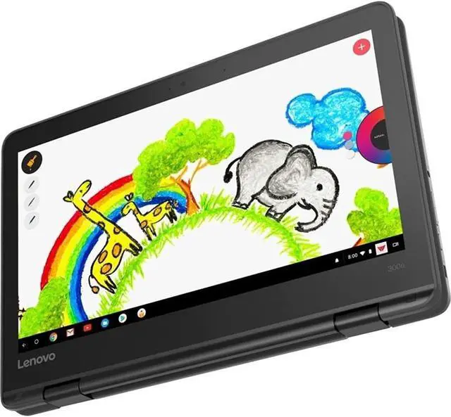 Main image of Lenovo 300e Chromebook 2nd Gen 81MB0061US 11.6" Touchscreen Chromebook - HD - 1366 x 768 - Intel Celeron N4120 Quad-core (4 Core) 1.10 GHz - 8 GB Total RAM - 8 GB On-Board Memory - 64 GB  (81MB0061US)