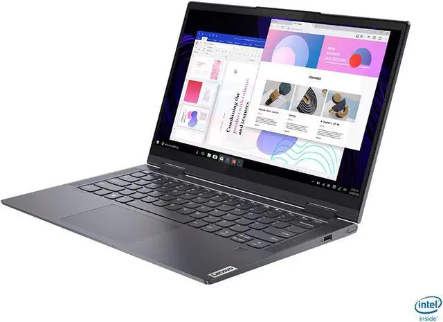 Alt view image 7 of 8 - Lenovo - Yoga 7i 2-in-1 14" Touch Screen Laptop - Intel Evo Platform Core i7 - 12GB Memory - 512GB Solid State Drive - Slate Grey (82BH0002US)