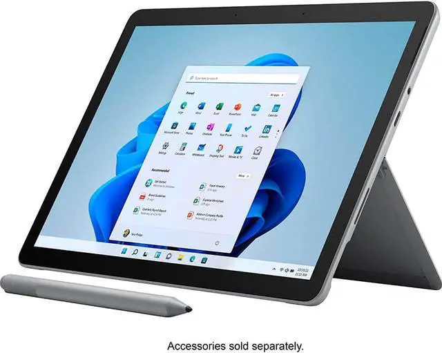 Alt view image 2 of 5 - Microsoft Surface Go 3 - 10.5" Touchscreen - Intel® Pentium® Gold - 4GB Memory - 64GB eMMC - Device Only - Platinum (Latest Model) (8V6-00001)