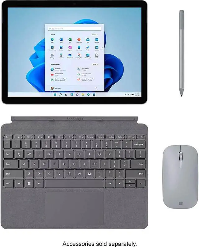 Alt view image 5 of 5 - Microsoft Surface Go 3 - 10.5" Touchscreen - Intel® Pentium® Gold - 4GB Memory - 64GB eMMC - Device Only - Platinum (Latest Model) (8V6-00001)