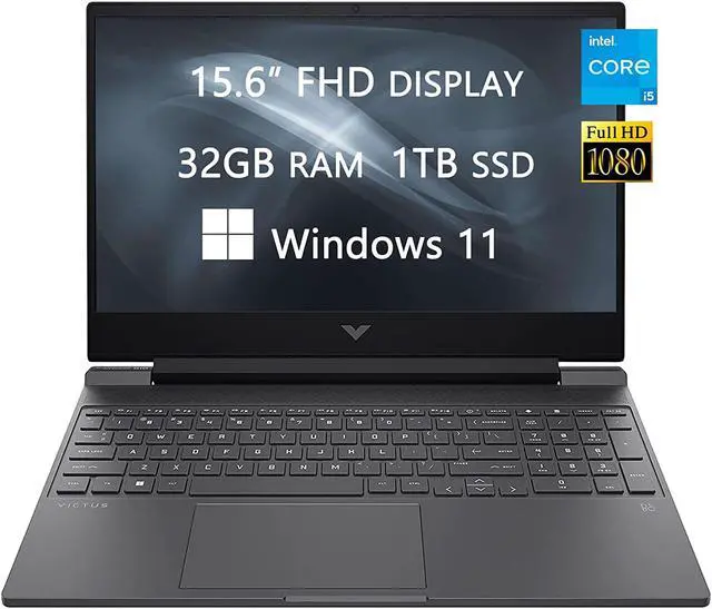 Main image of 2022 Newest HP Victus Laptops, 15.6 inch FHD Computer, Intel Core i5-12450H, NVIDIA GeForce GTX 1650, 32GB RAM, 1TB SSD, Backlit Keyboard, Ethernet, Webcam, Bluetooth,Windows 11, LIONEYE HDMI Cable