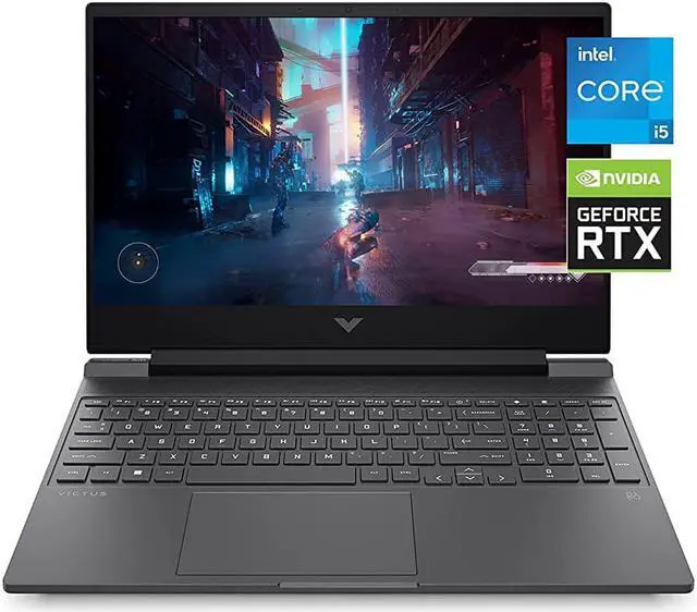 Main image of Victus by HP 15 Gaming Laptop, NVIDIA GeForce RTX 3050 Ti, 12th Gen Intel Core i5, 8 GB RAM, 512 GB SSD, Full HD IPS Display, Windows 11 Home, Backlit Keyboard, Enhanced Thermals (15-fa0 (63U66UA#ABA)
