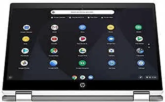 Alt view image 7 of 7 - HP Chromebook X360 14-inch Touchscreen 64GB eMMC Celeron N4020 (4GB Memory, Memory Card Reader, Chrome OS) White/ Mineral Silver, 14b-ca0645cl (14b-ca0645cl)