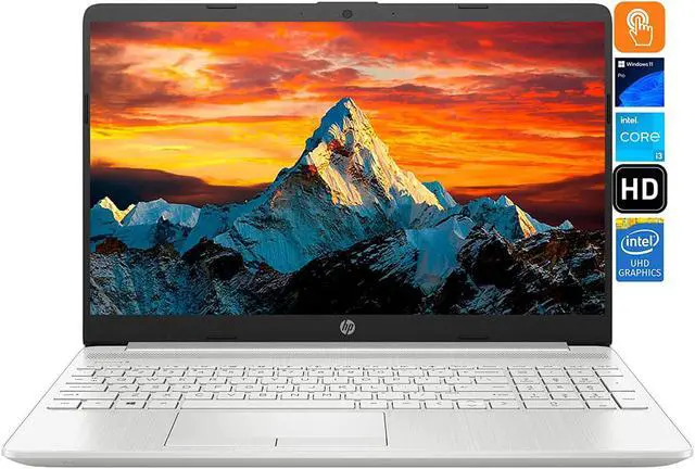 Main image of HP [Windows 11 Pro] 15.6" HD Touchscreen Business Laptop, 11th Gen Intel Core i3-1115G4 Processor, 12GB RAM, 256GB SSD, HDMI, WiFi, Type-C, Long Battery Life, Silver, PCS