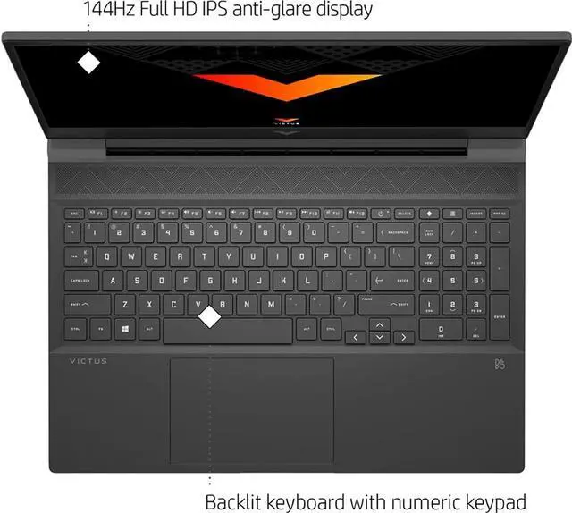 Alt view image 5 of 5 - HP Victus Gaming Laptop 2023 Newest, 15.6" FHD 144 Hz Display, 12th Gen Intel Core i5-12450H, 16GB RAM, 512GB SSD, NVIDIA GeForce GTX 1650 Graphics, Wi-Fi 6, Windows 11 Home, Bundle with Cefesfy