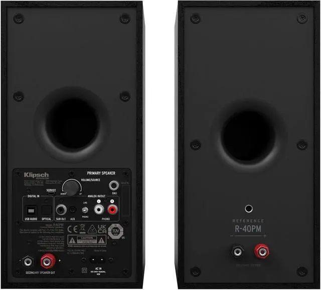 Alt view image 3 of 4 - Klipsch - Reference 4" 35W 2-Way Powered Speakers (Pair) - Black (1071484)