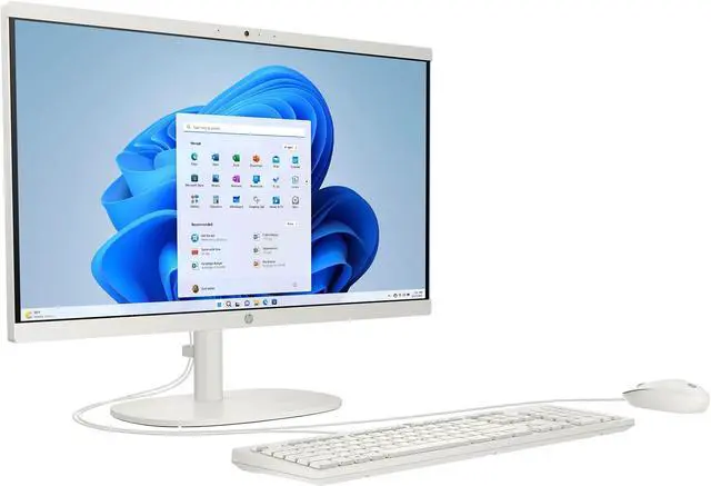 Alt view image 2 of 4 - HP - 21.5" Full HD All-in-One - Intel Celeron - 4GB Memory - 128GB SSD - Cashmere White (22-DG0024)