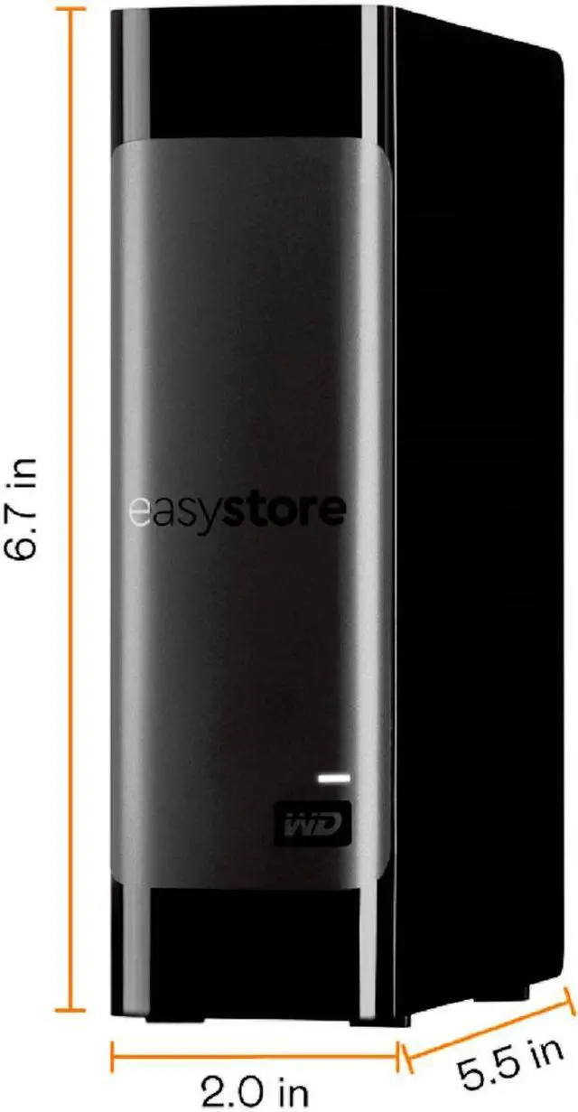Alt view image 5 of 5 - WD Easystore 14TB External USB 3.0 Hard Drive - Black WDBAMA0140HBK-NESN