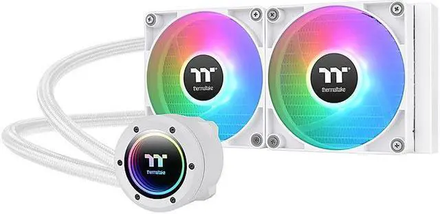 Alt view image 9 of 9 - Thermaltake TH240 V2 ARGB Snow CL-W364-PL12SW-A All-In-One Liquid Cooler