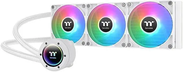 Alt view image 9 of 9 - Thermaltake TH360 V2 ARGB Snow CL-W365-PL12SW-A Liquid / Water Cooling