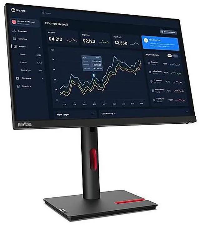 Alt view image 19 of 20 - Lenovo ThinkVision T22I-30 21.5" FHD 1920x1080 Desktop Monitor 63B0MAT6US