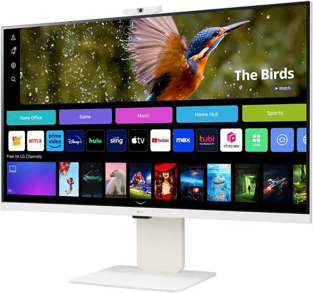 Alt view image 8 of 17 - LG 32SR85U-W 32-inch MyView 4K UHD, IPS Display, webOS Smart Monitor, ThinQ Home, USB Type-C 90W PD, Built-in FHD Webcam & Speaker, HDR 10, AirPlay 2, Screen Share, Bluetooth, White