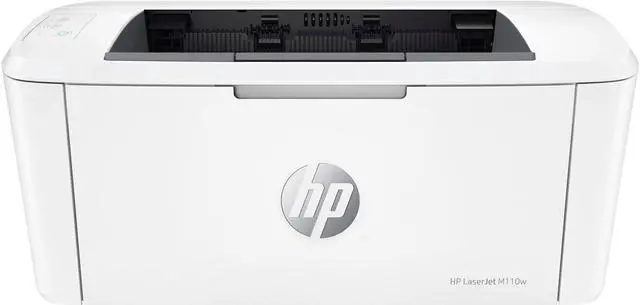 Main image of HP - LaserJet M110w Wireless Black and White Laser Printer - White (7MD66F#BGJ)