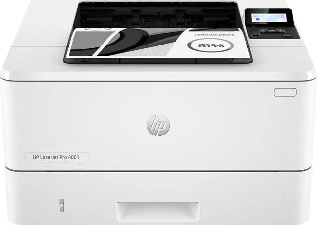 Main image of HP - LaserJet Pro 4001n Black-and-White Laser Printer - White (2Z599F#BGJ)