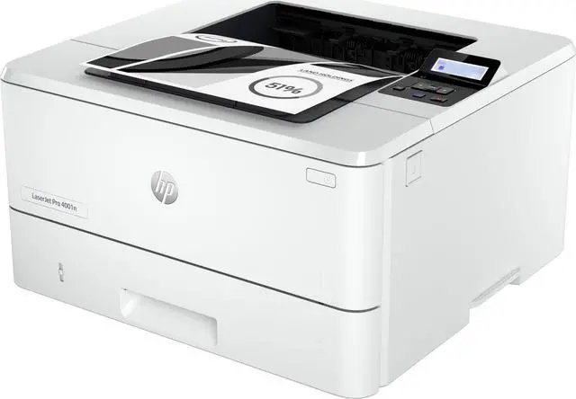 Alt view image 3 of 3 - HP - LaserJet Pro 4001n Black-and-White Laser Printer - White (2Z599F#BGJ)