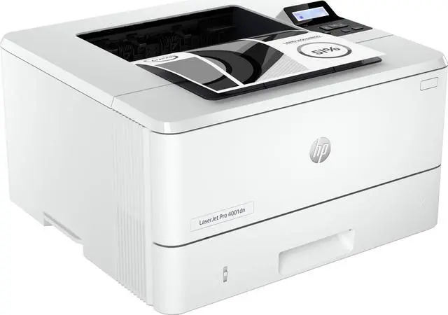 Alt view image 2 of 3 - HP - LaserJet Pro 4001dn Black-and-White Laser Printer - White (2Z600F#BGJ)