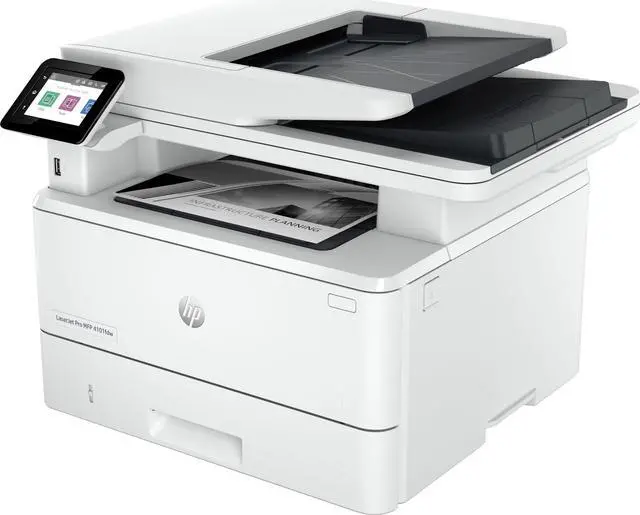 Alt view image 3 of 3 - HP - LaserJet Pro MFP 4101fdw Wireless Black-and-White All-in-One Laser Printer - White (2Z619F#BGJ)