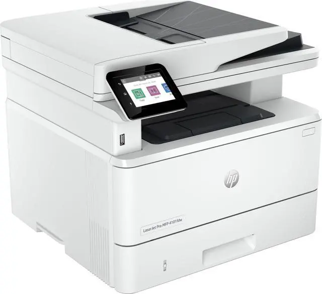 Alt view image 2 of 3 - HP - LaserJet Pro MFP 4101fdw Wireless Black-and-White All-in-One Laser Printer - White (2Z619F#BGJ)