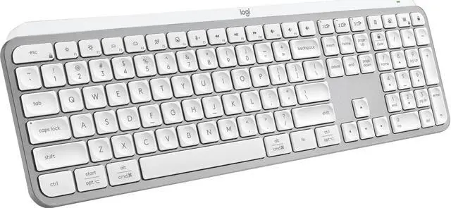 Main image of Logitech - MX Keys S Advanced Full-size Wireless Scissor Keyboard for PC and Mac with Backlit keys - Pale Gray (920-011559)