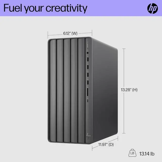 Alt view image 5 of 5 - HP Envy Desktop PC, Intel Core i5-14400, 8 GB RAM, 512 GB SSD, Intel UHD Graphics 730, Windows 11 Home, TE01-5012 (2024) (A07RQAA#ABA)