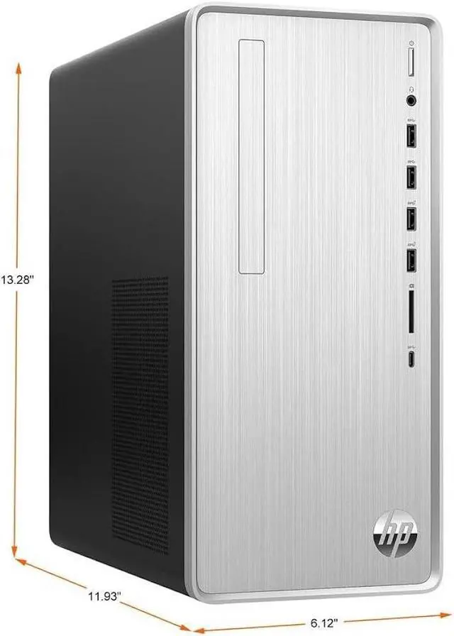 Alt view image 3 of 5 - HP Pavilion Desktop PC, AMD Ryzen 7 5700G, 16 GB RAM, 256 GB SSD  and  1 TB Hard Drive, Windows 11, Wi-Fi 5  and  Bluetooth, 9 USB Ports, Wired Keyboard and Mouse Combo, Pre-Built PC Tower (TP01-2060)