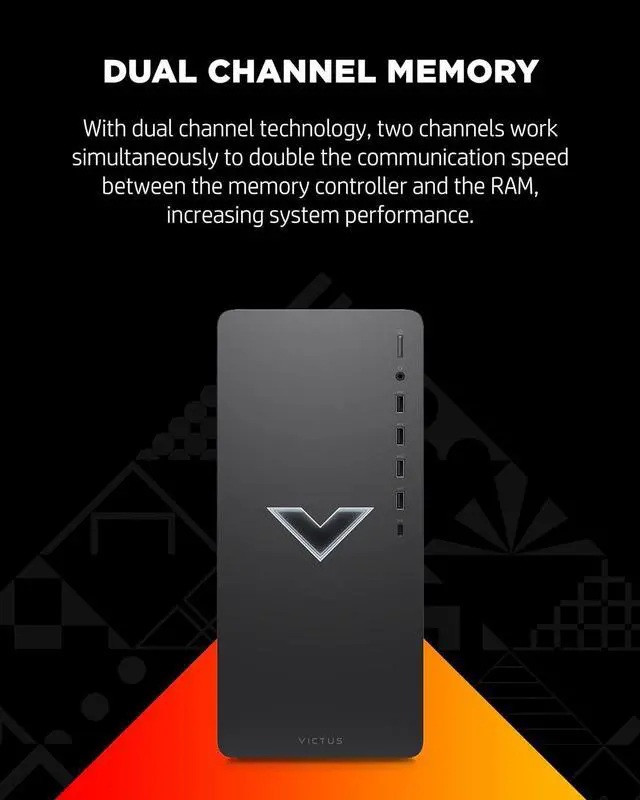 Alt view image 4 of 6 - HP - Victus 15L Gaming Desktop - AMD Ryzen 7 5700G - 16GB Memory - AMD Radeon RX 6600XT - 512GB SSD - Mica silver (TG02-0130)