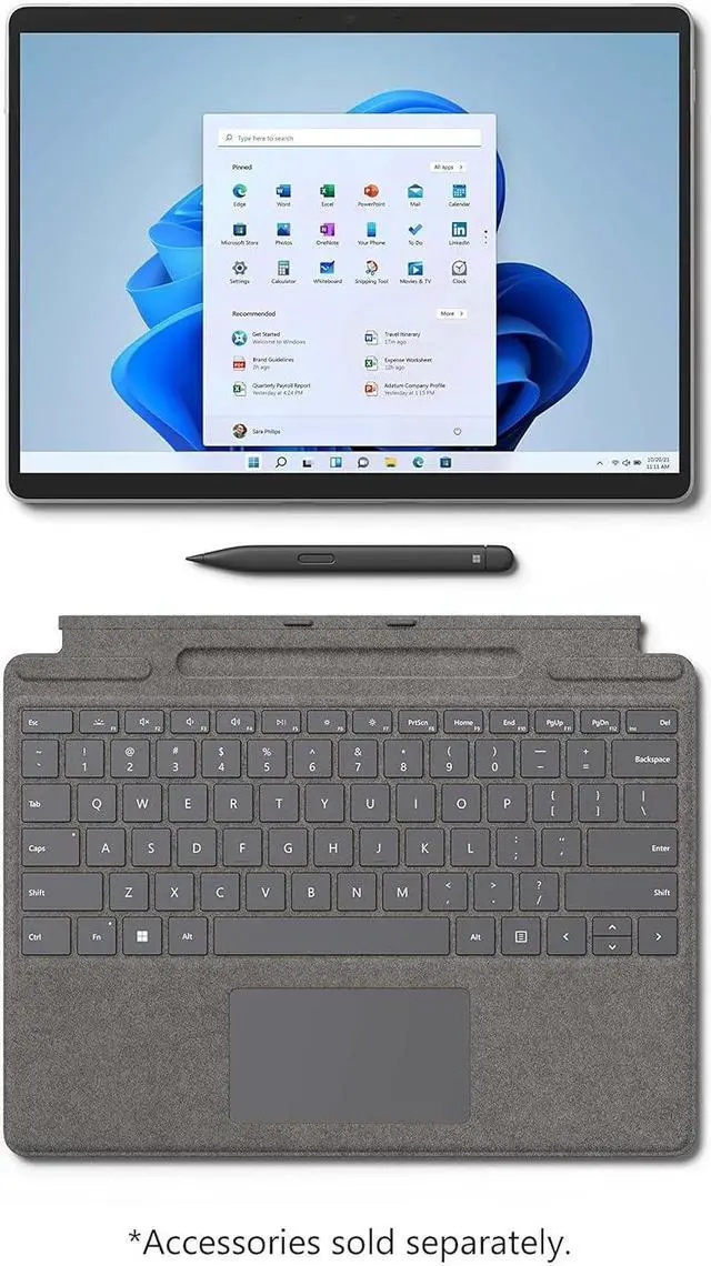 Alt view image 7 of 7 - Microsoft Surface Pro 8-13" Touchscreen - Intel® Evo Platform Core? i5-8GB Memory - 256GB SSD - Device Only - Graphite (Latest Model) (8PQ-00017)