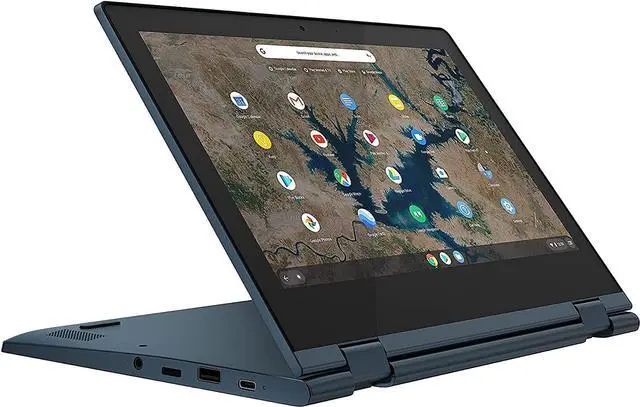 Alt view image 7 of 7 - Lenovo - Flex 3 Chromebook 11.6" HD Touch-screen Laptop - Mediatek MT8183 - 4GB - 64GB eMMC - Abyss Blue (82KM0003US)