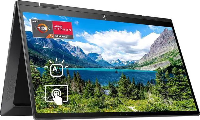 Main image of HP Envy x360 2-in-1 Laptop, 15.6" FHD Touchscreen, AMD Ryzen 5 5625U Processor, 64GB RAM, 2TB SSD, Webcam, Backlit Keyboard, HDMI, Wi-Fi 6, Windows 11 Home, Stylus Pen Included