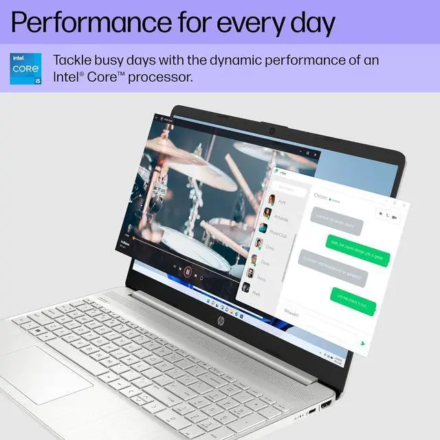 Alt view image 4 of 4 - HP 15.6 inch Laptop, FHD Display, 12th Gen Intel Core i5, 16 GB RAM, 512 GB SSD, Intel Iris Xe Graphics, Windows 11 Home, 15-dy5399nr (2023),Silver (7L8E2UA#ABA)