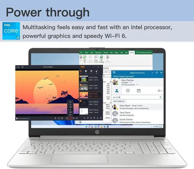 Alt view image 10 of 10 - HP Pavilion 15.6" Laptop - AMD Ryzen 7 - 8GB RAM - 512GB SSD - Blue Notebook 15-eh1070wm