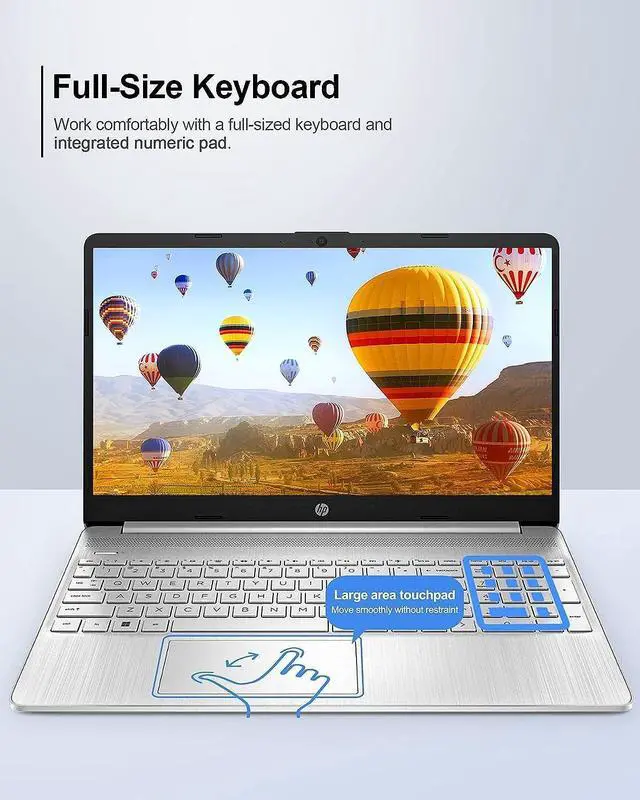 Alt view image 4 of 5 - HP 2023 Newest 15.6" Touchscreen Laptop, Intel Core i3-1115G4 Processor Up to 4.1GHz, 16GB RAM, 512GB SSD, Intel Iris Xe Graphics, Thin  and  Portable, 11 H Battery Life, Anti-Glare, Wind (4K0V0NECE1)