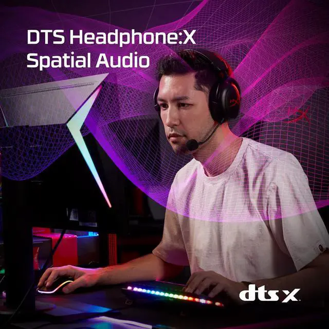 Alt view image 2 of 5 - HyperX Cloud Core  Wireless Gaming Headset for PC, DTS Headphone:X Spatial Audio, Memory Foam Ear Pads, Durable Aluminum Frame, Detachable Noise Cancelling Microphone,Black (4P5D5AA)