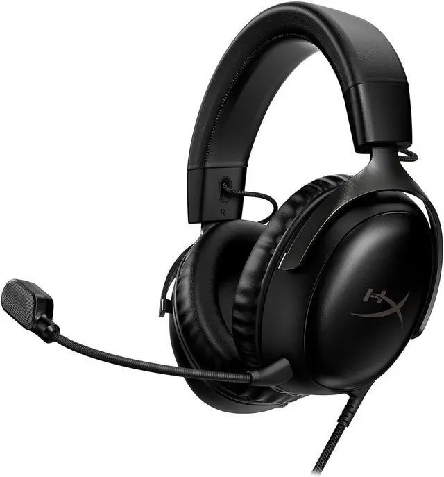 Main image of HyperX Cloud III  Wired Gaming Headset, PC, PS5, Xbox Series X|S, Angled 53mm Drivers, DTS Spatial Audio, Memory Foam, Durable Frame, Ultra-Clear 10mm Mic, USB-C, USB-A, 3.5mm  Black (727A8AA)